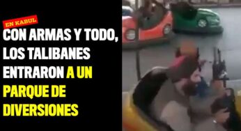 Con armas y todo, los talibanes entraron a un parque de diversiones