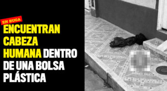 Encuentra cabeza humana dentro de una bolsa plástica