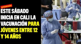 Este sábado inicia en Cali la vacunación para jóvenes entre 12 y 14 años