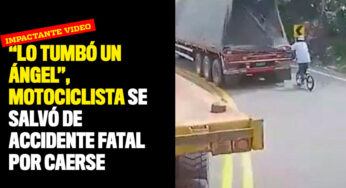 “Lo tumbó un ángel”, motociclista se salvó de accidente fatal por caerse