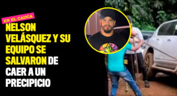 Nelson Velásquez y su equipo se salvaron de caer a un precipicio