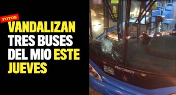 Vandalizan tres buses del MIO este jueves