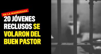 20 jóvenes reclusos se volaron del Buen Pastor