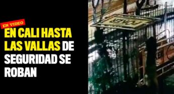En Cali hasta las vallas de seguridad se roban