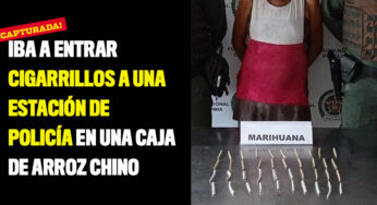 Iba a entrar cigarrillos a una estación de Policía en una caja de arroz chino