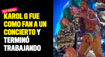 Karol G fue como fan a un concierto y terminó trabajando