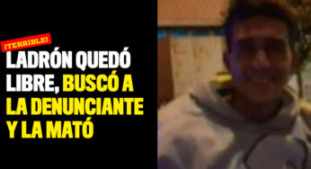 Ladrón quedó libre, buscó a la denunciante y la mató