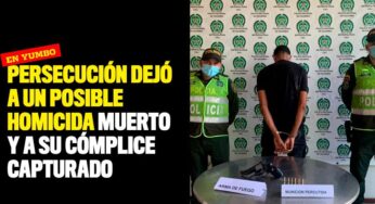 Persecución dejó a un posible homicida muerto y a su cómplice capturado