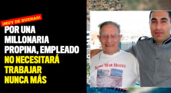 Por una millonaria propina, empleado no necesitará trabajar nunca más