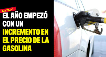 El año empezó con un incremento en el precio de la gasolina