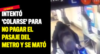 Intentó 'colarse' para no pagar el pasaje del metro y se mató