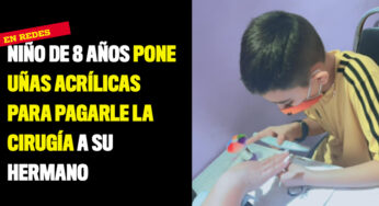 Niño de 8 años pone uñas acrílicas para pagarle la cirugía a su hermano