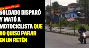 Soldado disparó y mató a motociclista que no quiso parar en un retén