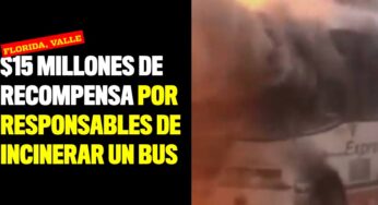 $15 millones de recompensa por responsables de incinerar un bus en Florida