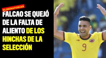 Falcao se quejó de la falta de aliento de los hinchas de la Selección Colombia