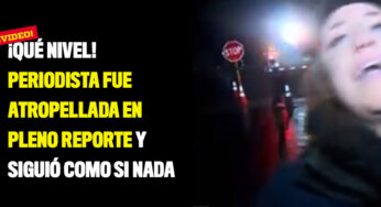 ¡Qué nivel! Periodista fue atropellada en pleno reporte y siguió como si nada