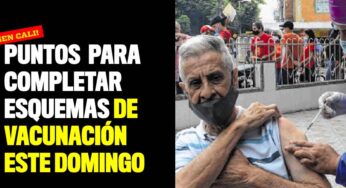 Puntos habilitados para completar esquemas de vacunación este domingo en Cali