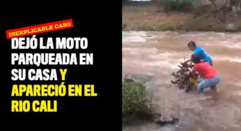 Dejó la moto parqueada en su casa y apareció en el Río Cali