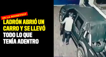 Ladrón abrió un carro y se llevó todo lo que tenía adentro