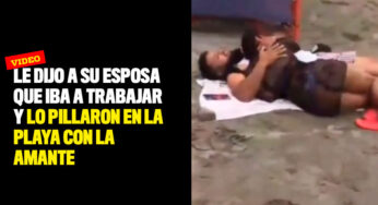 Le dijo a su esposa que iba a trabajar y lo pillaron en la playa con la amante