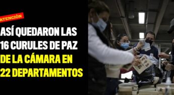 Así quedaron las 16 curules de paz y de la Cámara en 22 departamentos