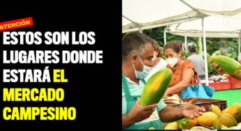 Estos son los lugares donde estará el mercado campesino