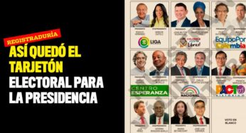 Así quedó el tarjetón electoral para la presidencia
