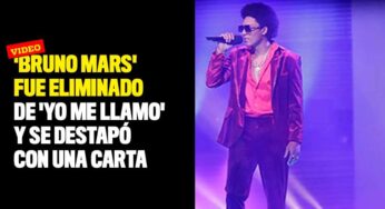 "No merecía estar aquí": 'Bruno Mars' al salir eliminado de 'Yo me llamo'