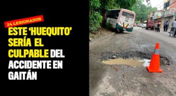 Este 'huequito' sería el culpable del accidente que dejó 24 menores lesionados en el barrio Gaitán