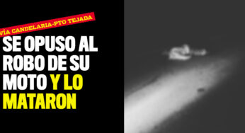 Se opuso al robo de su moto y lo mataron