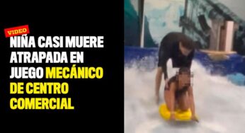 Niña casi muere atrapada en atracción mecánica de Centro Comercial