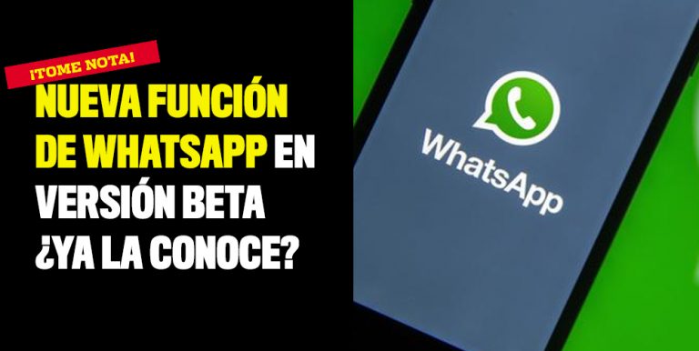 Nueva Función De Whatsapp En Versión Beta ¿ya La Conoce 7605