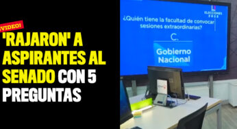 'Rajaron' a aspirantes al Senado con 5 preguntas