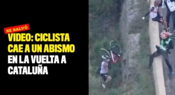 Video: Ciclista cae a un abismo en la Vuelta a Cataluña