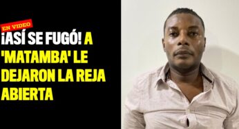 ¡Así se fugó! A 'Matamba' le dejaron la reja abierta