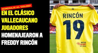 En el clásico vallecaucano jugadores homenajearon a Freddy Rincón