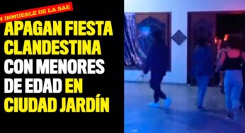 Apagan fiesta clandestina con menores de edad en Ciudad Jardín