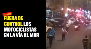 Video: fuera de control los motociclistas en la vía al mar