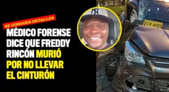 Médico forense dice que Freddy Rincón murió por no llevar el cinturón