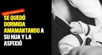 Se quedó dormida amamantando a su hija y la asfixió