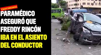 Paramédico que llegó al accidente dijo que Freddy Rincón iba en el asiento del conductor