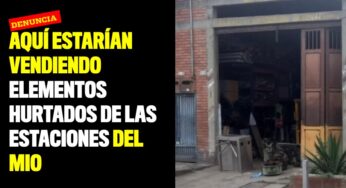 Aquí estarían vendiendo elementos hurtados de las estaciones del MIO