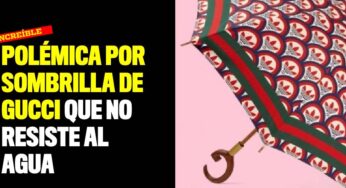 Polémica por sombrilla de Gucci que no resiste al agua ¡Vale una millonada!