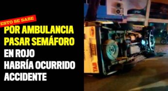 Por ambulancia pasar semáforo en rojo habría ocurrido accidente en Cali