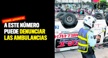 A este número pueden denunciar las ambulancias que andan sin Dios ni Ley
