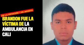 Brandon fue la víctima de la ambulancia en Cali