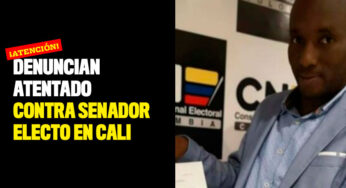 Denuncian atentado contra senador electo al norte de Cali