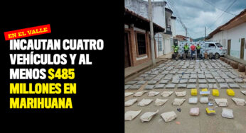 Incautan en el Valle cuatro vehículos y al menos $485 millones en marihuana