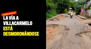¡Denuncia! La vía a Villacarmelo está desmoronándose