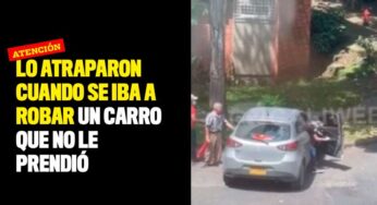 Lo atraparon cuando se iba a robar un carro que no le prendió